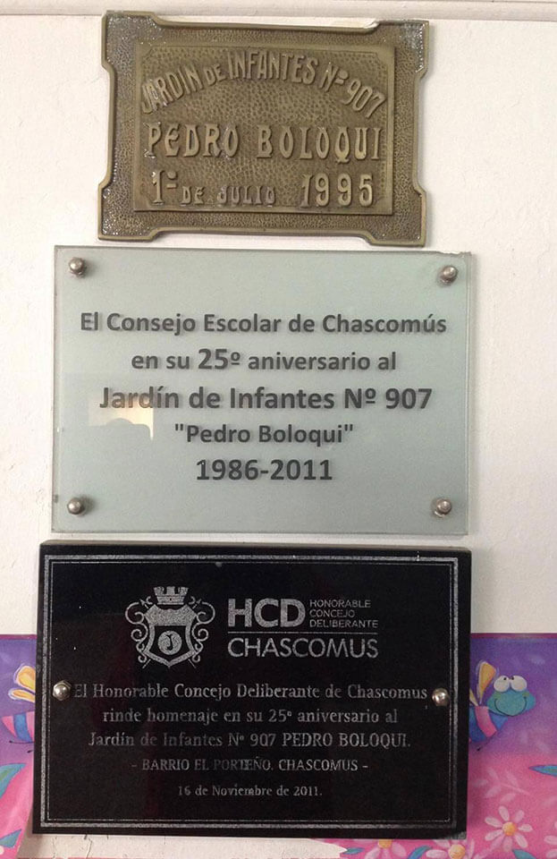 Placa en Jardin de infantes