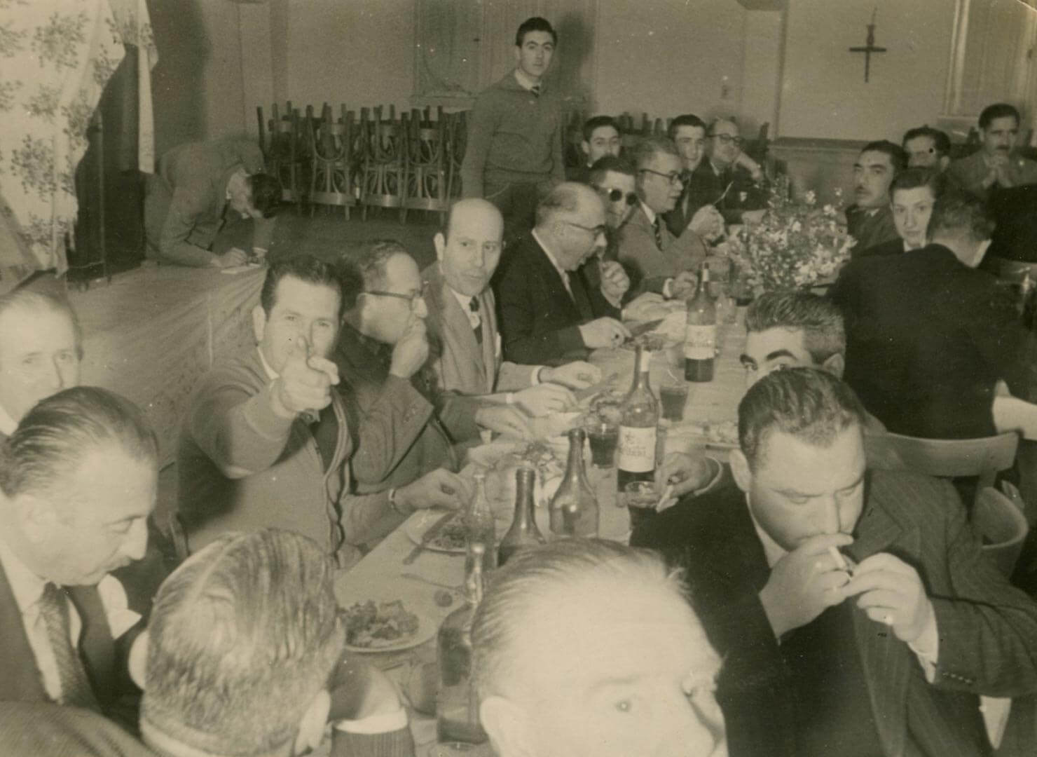 Despedida de soltero de Pedro Boloqui en 1956